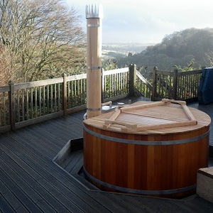 Wood-fired hot tub with a view, Forest of Dean, Dec/Jan 2013